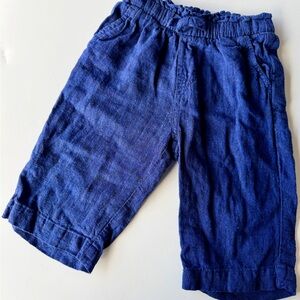 Kids Blue Linen Pants